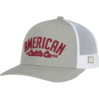 American Cattle Co ACC Embroidered Hat, ACCE-H01, Gray / Maroon, One Size Fits Most