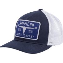 American Cattle Co Bull Spurs Icon Hat, BSP-H01, Blue / White, One Size Fits Most