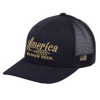 Rural Cloth American Cattle Company Embroidered Hat, WGBE-H01, Black / Gold, One Size Fits Most