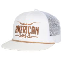 American Cattle Co Longhorn Hat, LNG-F01, White, One Size Fits Most
