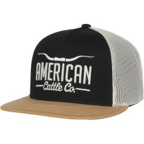 American Cattle Co Longhorn Hat, LNG-F03, Black / Putty, One Size Fits Most