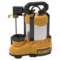 DEWALT 1/3 HP Stainless Steel & Cast Iron Sump Pump with Piggy-Back Vertical Float Switch, DXWP62383