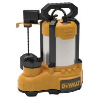 DEWALT 1/2 HP Stainless Steel & Cast Iron Sump Pump with Piggy-Back Vertical Float Switch, DXWP62583