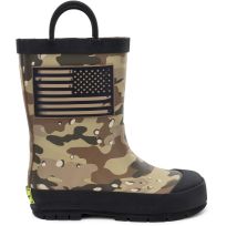 Western Chief Boy's Frontier Flag Camo Rain Boot