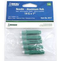 Ideal Aluminum Hub Needles 14GX1'' HP, 5-Pack, 9317