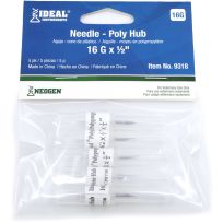 Ideal Poly Hub Needles 16GX1/2'', 5-Pack, 9318