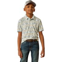 Ariat® Boy's All Over Print Polo