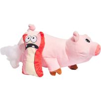 MAIN ST. PET™ 2-In-1 Pig & Bacon Plush Dog Toy, MSP-060-S