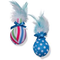 MAIN ST. PET™ Feather Balls with Bells Cat Toys, 2-Pack, MSP-096