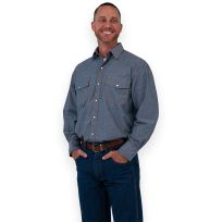 Key Men's Chambray Long Sleeve Western Shirt