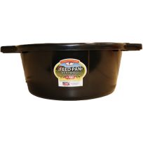 Little Giant Feed Pan with Handles, FPH22BLACK, Black, 22 Quart