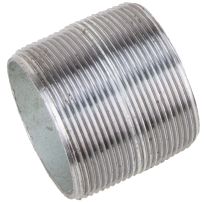 Galvanized Pipe Nipple, 3/8 IN MPT x Close, 3/8XCG