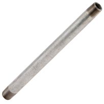 Galvanized Pipe Nipple, 2 IN MPT x 6 IN, 2X6G