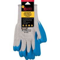 Kinco Men's Polyester Knit Shell & Latex Palm Multi-Pack Glove, 3-Pair