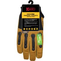 Kinco Men's KincoPro™ Foreman™ Synthetic with Pull-Strap Glove, 2035CS-L, Black, Large
