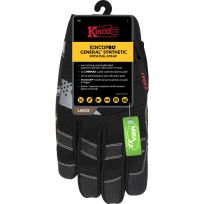 Kinco Men's KincoPro™ General™ Synthetic with Pull-Strap Glove, 2041CS-L, Black, Large