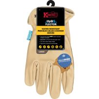 Kinco Men's HydroFlector™ Water-Resistant Premium Grain Cowhide Driver Glove, 398PCS-L, Tan, Large