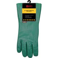 Kinco Men's 14 IN Sandy Finish PVC with Gauntlet Glove, 7184GCS-L, Green, Large