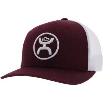 Hooey "O-Classic" Hat, 2409T-MAWH, Maroon, One Size Fits All
