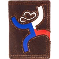 Hooey "Texican" Inlay Trifold Wallet, HTF035-BR, Brown