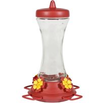 PERKY-PET® Adjustable Perch Glass Hummingbird Feeder, 476-3, 20 OZ