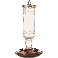 PERKY-PET® Antique Glass Bottle Hummingbird Feeder, 8107-2, Clear, 10 OZ