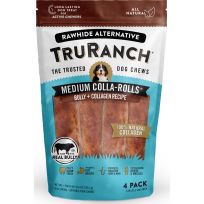 TRURANCH® Collagen Roll, Bully, 4-Pack, TR3542, 6 IN