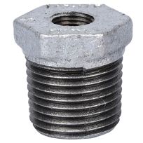 Galvanized HEX Pipe Bushing, 1/2 IN MPT x 1/8 IN FPT, 35-1/2X1/8G