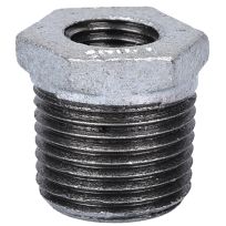 Galvanized HEX Pipe Bushing, 1/4 IN MPT x 1/8 IN FPT, 35-1/4X1/8G