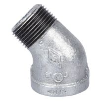 Galvanized 45 Degree Street Pipe Elbow, 1 IN, PPG121-25