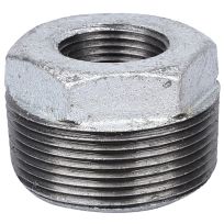 Galvanized HEX Pipe Bushing, 1-1/2 IN MPT x 1/2 IN FPT, PPG241-40X15