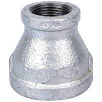 Galvanized Reducer Pipe Coupling, 3/4 IN FPT x 3/8 IN FPT, 24-3/4X3/8G