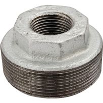Galvanized HEX Pipe Bushing, 2 IN MPT x 1-1/4 IN FPT, 35-2X1-1/4G