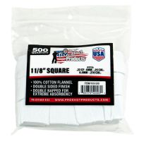 Pro-Shot Products Cotton Flannel Gun Cleaning Patches, 1-1/8" Square, 500-Count, 11/8-500
