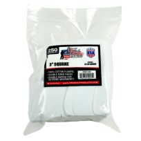 Pro-Shot Products Cotton Flannel Gun Cleaning Patches, 3" Sauare, 250-Count, 3-250