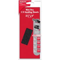 DIABLO® Assorted Wet/Dry 1/3 Sanding Sheets, 8-Sheets, DCS323ASTS08G, 3-2/3 IN x 9 IN