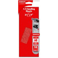 DIABLO® 60-Grit 1/3 Sanding Sheets, 10-Sheets, DCS323060S10G, 3-2/3 IN x 9 IN