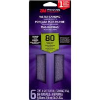 3M™ Pro Grade Precision™ Faster Sanding Sheets w/ NO-SLIP GRIP™ Backing, 6-Count, SHTR80-PGP-6T, 3-2/3 IN x 9 IN