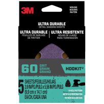 3M™ Ultra Durable Detail Sanding Sheets, 5-Sheets, 27381, 3 IN x 3 IN