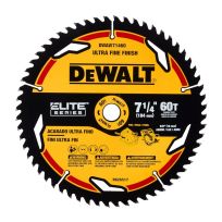 DEWALT ELITE SERIES Carbide Circular Saw Blade 60T with 5/8 in Arbor, DWAW71460, 7-1/4 IN