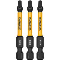 DEWALT Flextorq #3 Square Bit, 3-Pack, DWAF2SQ3IR3, 2.25 IN