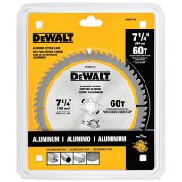 DEWALT 60T Aluminum Cutting Saw Blade, DWAM71460, 7-1/4 IN