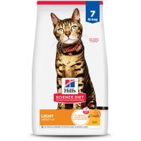 Hill's Science Diet Adult Light Chicken Recipe Dry Cat Food, 2047, 7 LB Bag