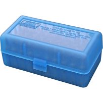 MTM CASE-GARD Ammo Box 50 round Flip-Top, .223 / 270 / WSSM 460, RSLD-50-24, Clear Blue