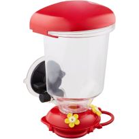 Northstates Window-Mount Hummingbird Feeder, 1914, Red, 20 OZ
