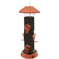 Northstates 2-In-1 Hinged-Port Tube Birdfeeder, 9319, Copper, 1.75 LB