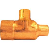 Copper Reducer Pipe Tee, 3/4 IN x 1/2 IN x 1/2 IN Sweat, 32794