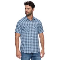 Threadgrit™ Men's Josiah Vintage Washed Short Sleeve Western Shirt