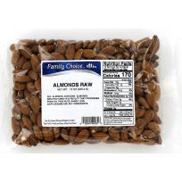 Family Choice™ Raw Almonds, 40230, 15 OZ