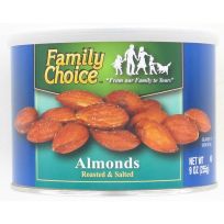 Family Choice™ Roasted & Salted Almonds, 827, 9 OZ
